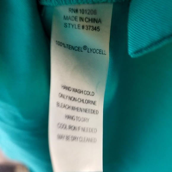 SOFT SURROUNDINGS Green Tencil Tunic Shirt Dress - Picture 5 of 7